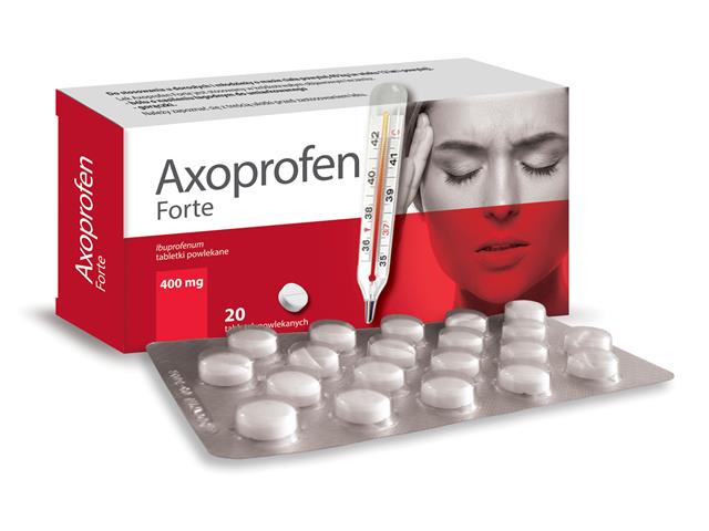 Axoprofen Forte interakcje ulotka tabletki 400 mg 20 tabl.