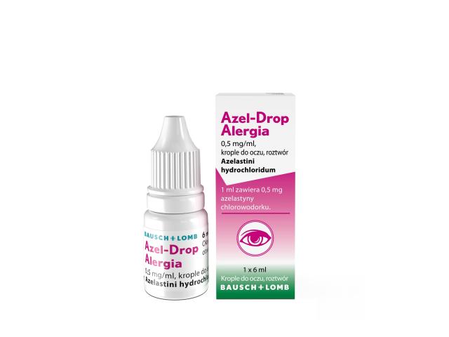 Azel-Drop Alergia interakcje ulotka krople do oczu, roztwór 500 mcg/ml 6 ml