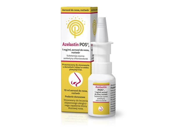 Azelastin POS interakcje ulotka aerozol do nosa, roztwór 1 mg/ml 1 poj. po 10 ml