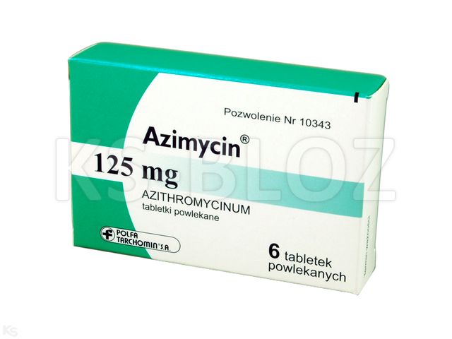 Azimycin interakcje ulotka tabletki powlekane 125 mg 6 tabl.