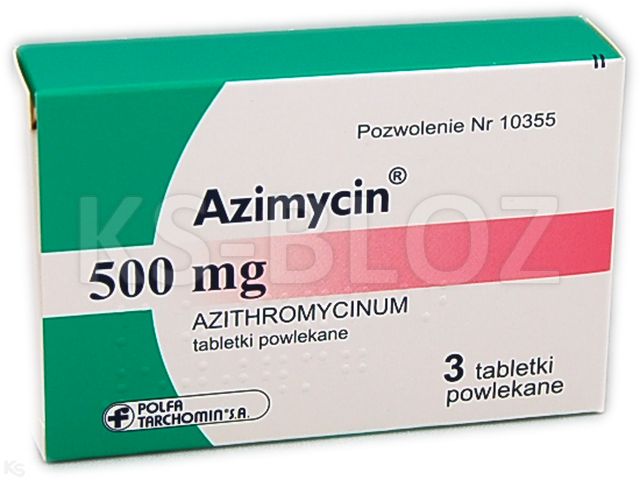 Azimycin interakcje ulotka tabletki powlekane 500 mg 3 tabl.