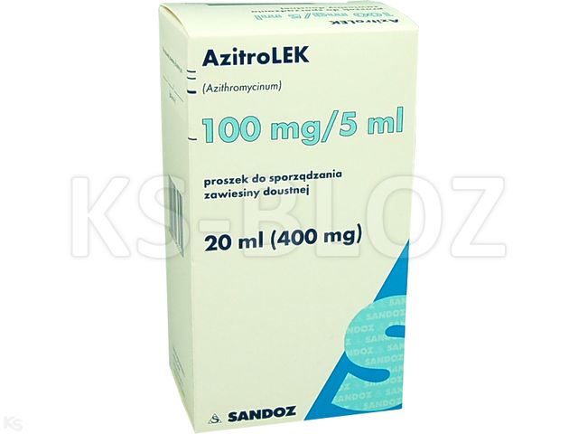 Azitrolek interakcje ulotka proszek do sporządzania zawiesiny doustnej 100 mg/5ml 20 ml | butelka