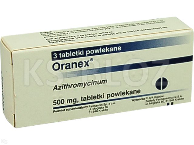 Azix interakcje ulotka tabletki powlekane 500 mg 3 tabl.