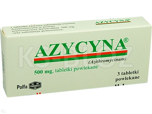 Azycyna interakcje ulotka tabletki powlekane 500 mg 3 tabl.