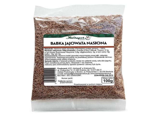 Babka Jajowata Nasiona interakcje ulotka   100 g