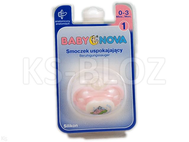 Baby Nova Smoczek uspokajający anatomiczny silikonowy 28172 1 interakcje ulotka   1 szt.