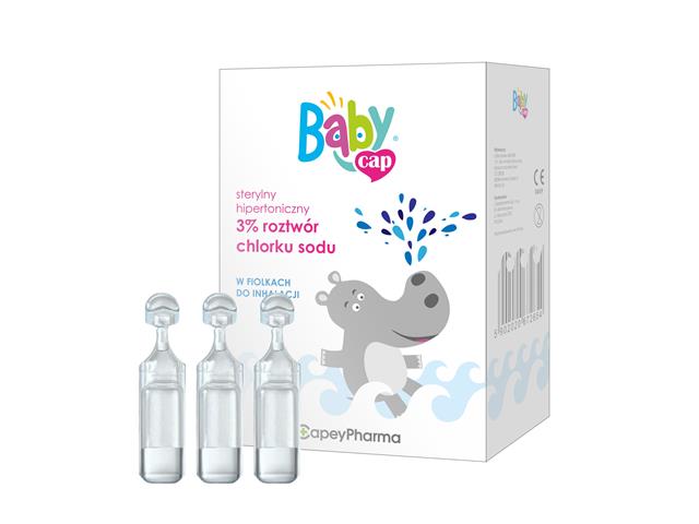 BABYCAP sterylny hipertoniczny 3% roztwór chlorku sodu interakcje ulotka   18 fiol. po 4 ml