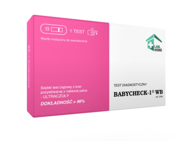 BABYCHECK-1 WB Test ciążowy z krwi interakcje ulotka   1 szt.