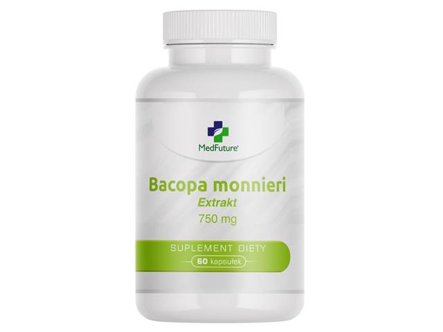 Bacopa Monnieri Extrakt 750 mg interakcje ulotka kapsułki  60 kaps.