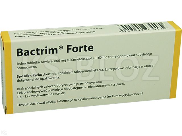 Bactrim forte dosage 800/160 mg para que sirve