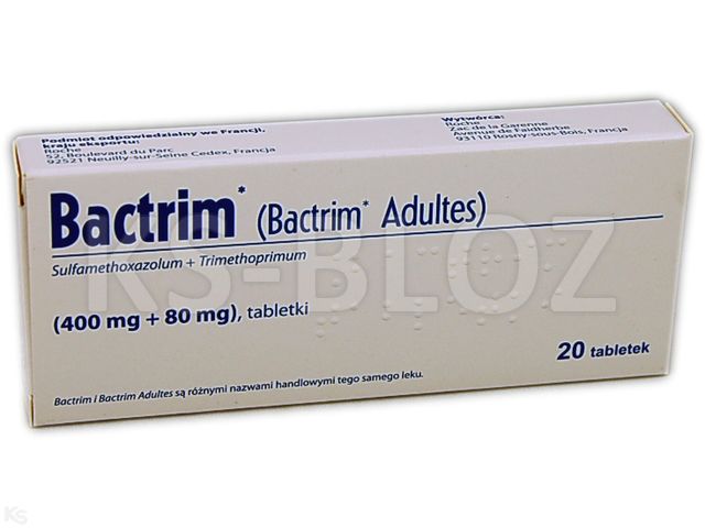 Bactrim interakcje ulotka tabletki 400mg+80mg 20 tabl. | (2 blist. po 10 tabl.)