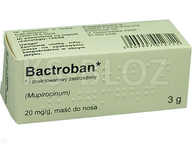 Bactroban interakcje ulotka maść do nosa 20 mg/g 3 g | tuba