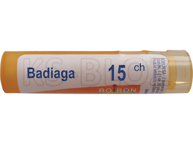 Badiaga 15 CH interakcje ulotka granulki  4 g