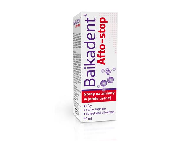 Baikadent Afto-Stop interakcje ulotka spray - 30 ml
