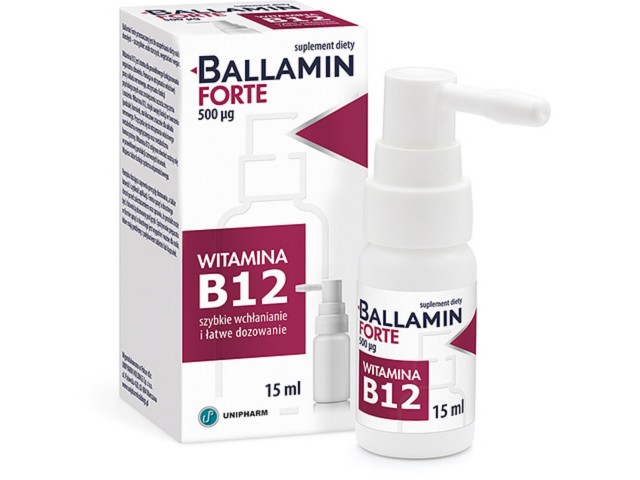 Ballamin Forte interakcje ulotka aerozol do stosowania w jamie ustnej - 15 ml