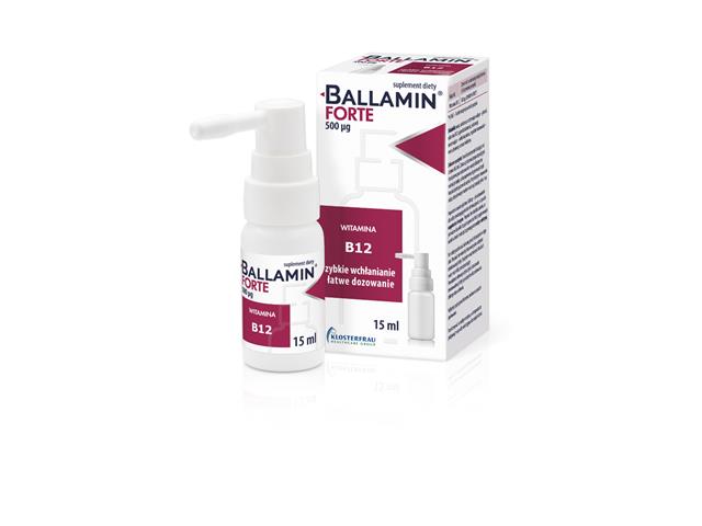 Ballamin Forte interakcje ulotka spray do ust  15 ml