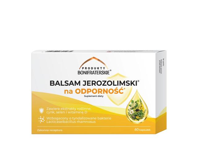 Balsam Jerozolimski Na Odporność Produkty Bonifraterskie interakcje ulotka kapsułki  60 kaps.