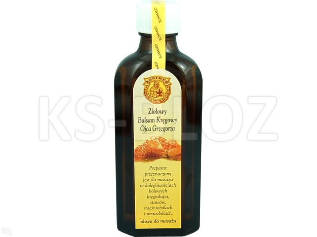 Balsam Kręgowy Ojca Grzegorza ziołowy interakcje ulotka balsam - 100 g