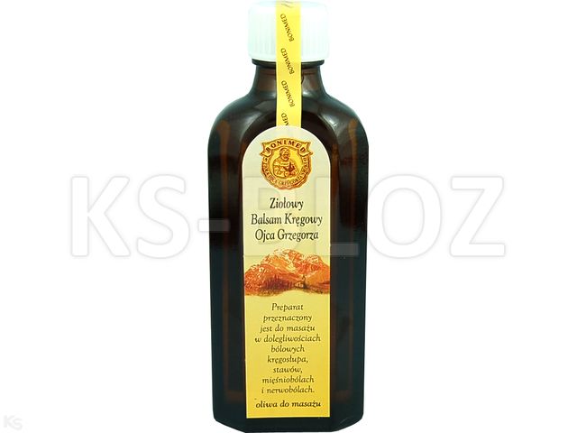 Balsam Kręgowy Ojca Grzegorza ziołowy interakcje ulotka   100 g