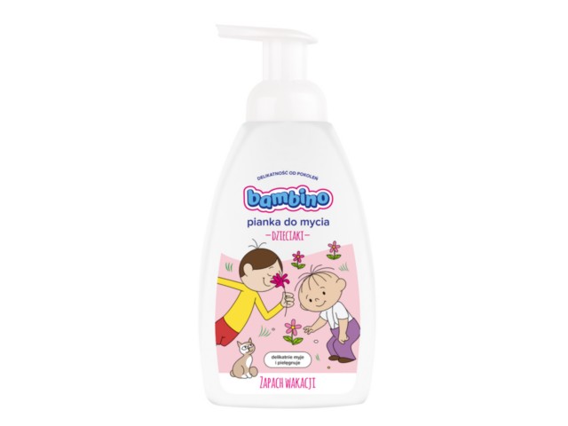 Bambino Dzieciaki Pianka do mycia zapach wakacji interakcje ulotka pianka  500 ml