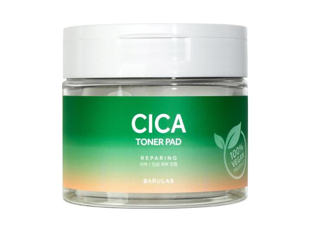 Barulab The Clean Vegan Toner Pad Cica Płatki wegańskie tonizujące interakcje ulotka płatki - 60 szt.