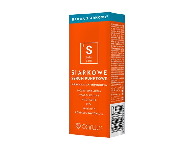 Barwa Siarkowa Serum siarkowe punktowe interakcje ulotka serum  15 ml