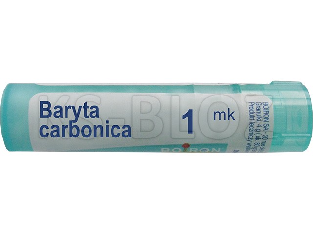 Baryta Carbonica 1 MK interakcje ulotka granulki  4 g