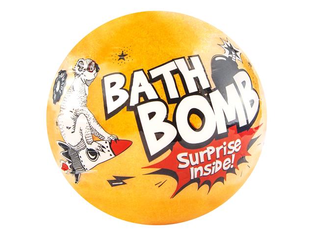 Bath Bomb Kula do kąpieli musująca z mydełkiem-niespodzianką pomarańczowy interakcje ulotka kula kąpielowa - 120 g