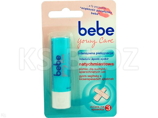 Bebe Young Care Pomadka intensywnie pielęgnująca interakcje ulotka pomadka do ust  4,9 g