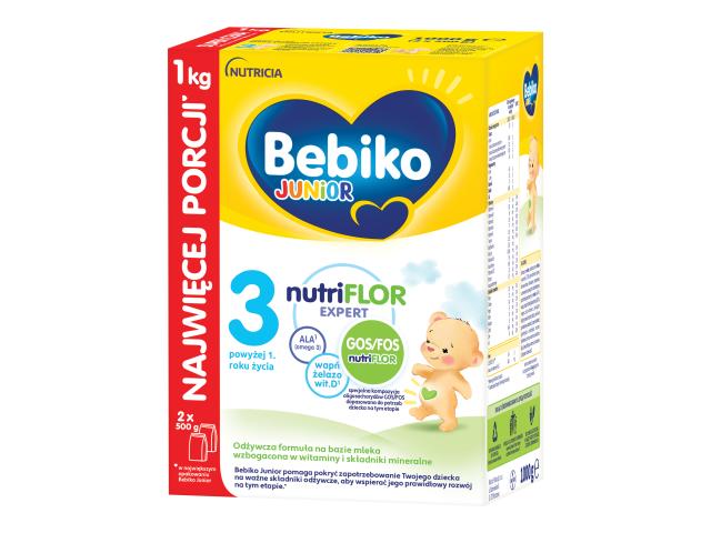 Bebiko Junior 3 Nutriflor Expert powyżej 1 roku interakcje ulotka proszek do podawania w wodzie/mleku do picia - 1 kg