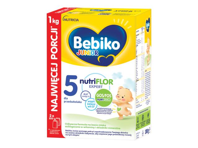 Bebiko Junior 5 Nutriflor Expert dla przedszkolaka interakcje ulotka proszek - 1 kg