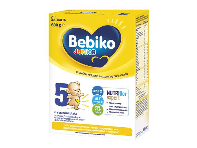 Bebiko Junior 5 NutriFlor Expert interakcje ulotka proszek do podawania w wodzie/mleku do picia  600 g