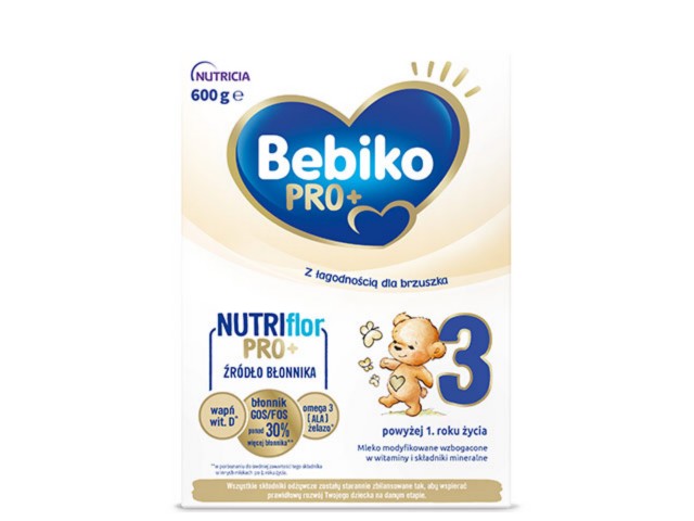 Bebiko Pro+ 3 Mleko modyfikowane interakcje ulotka proszek  600 g