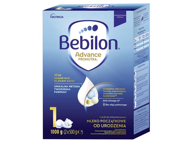 Bebilon Advance Pronutra 1 Mleko początkowe od urodzenia interakcje ulotka proszek  1 kg