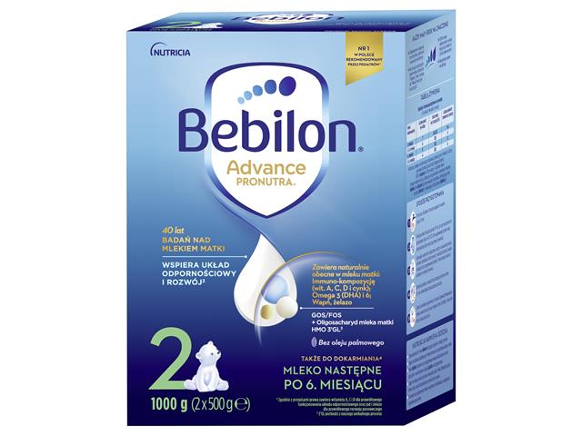 Bebilon Advance Pronutra 2 Mleko następne po 6 miesiącu interakcje ulotka proszek  1 kg