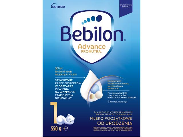 Bebilon Advanced Pronutra 1 Mleko początkowe od urodzenia interakcje ulotka proszek - 550 g