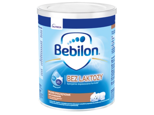 Bebilon Bez Laktozy interakcje ulotka proszek  400 g