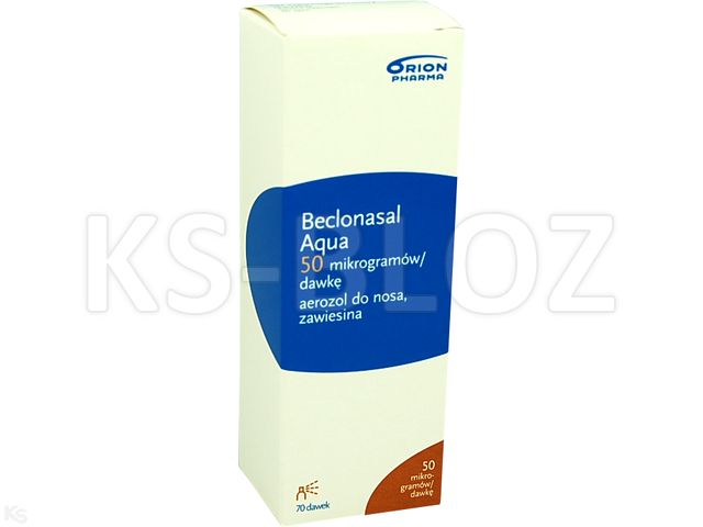 Beclonasal Aqua interakcje ulotka aerozol do nosa, zawiesina 50 mcg/daw. 1 poj. po 70 daw.