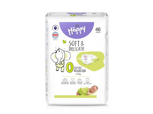 Bella Baby Happy Before Newborn Pieluszki dla dzieci (0-2 kg) interakcje ulotka pielucho-majtki  46 szt.