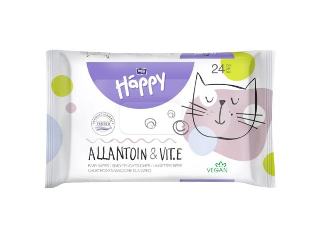 Bella Baby Happy Chusteczki dla dzieci nasączone z witaminą E i alantoiną interakcje ulotka chusteczka  24 szt.