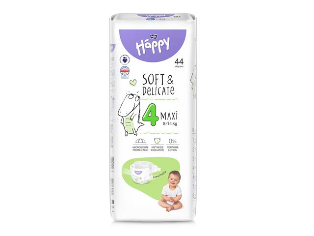 BELLA BABY HAPPY Maxi 4 8-14 kg Pieluszki dla dzieci interakcje ulotka   44 szt.