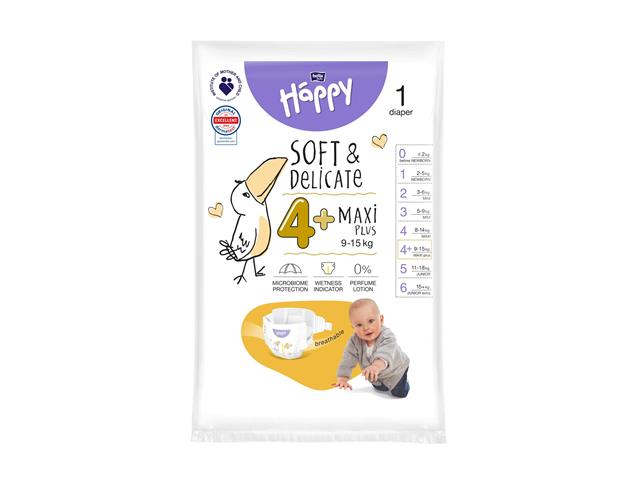 BELLA BABY HAPPY Maxi Plus 4+ 9-15 kg Pieluszki dla dzieci interakcje ulotka pielucho-majtki  1 szt.