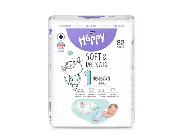BELLA BABY HAPPY Newborn 1 2-5 kg Pieluszki dla dzieci interakcje ulotka pielucho-majtki - 82 szt.
