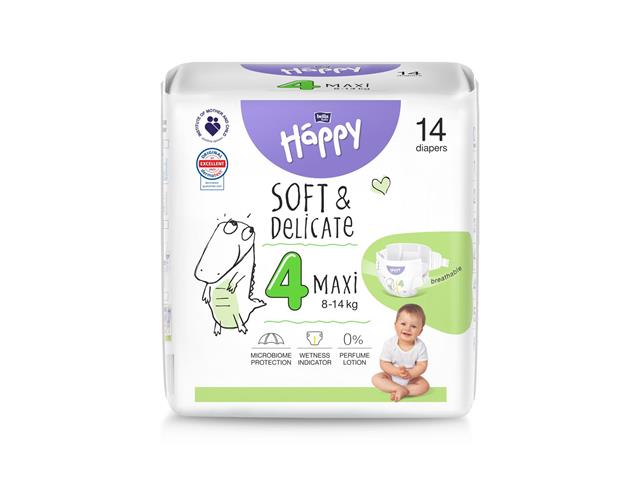 Bella Baby Happy Pieluszki dla dzieci maxi 4 (8-14 kg) interakcje ulotka pielucha  14 szt.