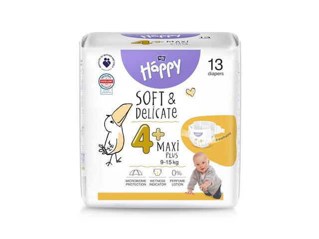 Bella Baby Happy Pieluszki dla dzieci maxi plus 4+ (9-15 kg) interakcje ulotka   13 szt.