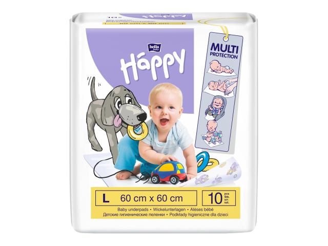Bella Baby Happy Podkłady higieniczne 60 X 60 CM interakcje ulotka podkład  10 szt.