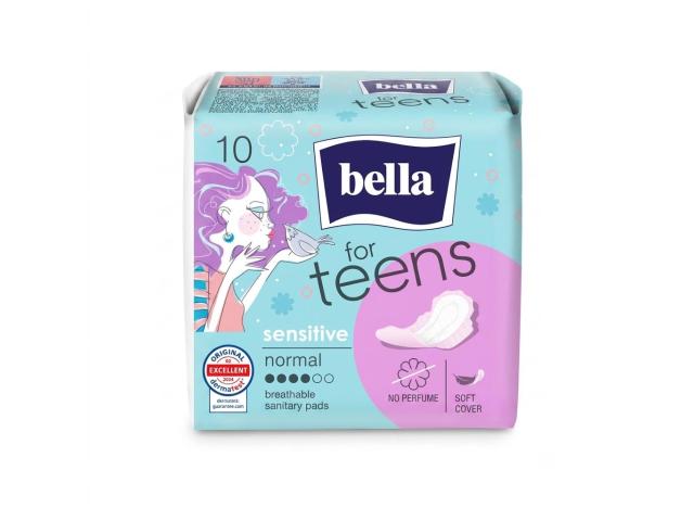 Bella For Teens Sensitive Podpaski higieniczne normal interakcje ulotka podpaska  10 szt.