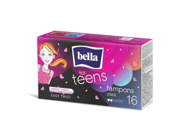 Bella For Teens Tampony higieniczne mini interakcje ulotka tampon 16 szt.