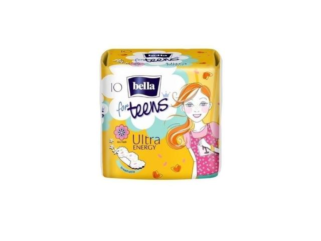 Bella For Teens Ultra Energy Podpaski higieniczne interakcje ulotka podpaska  10 szt.