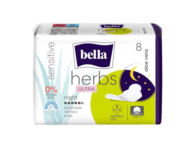 Bella Herbs Ultra Podpaski higieniczne night aloe vera interakcje ulotka podpaska 8 szt.